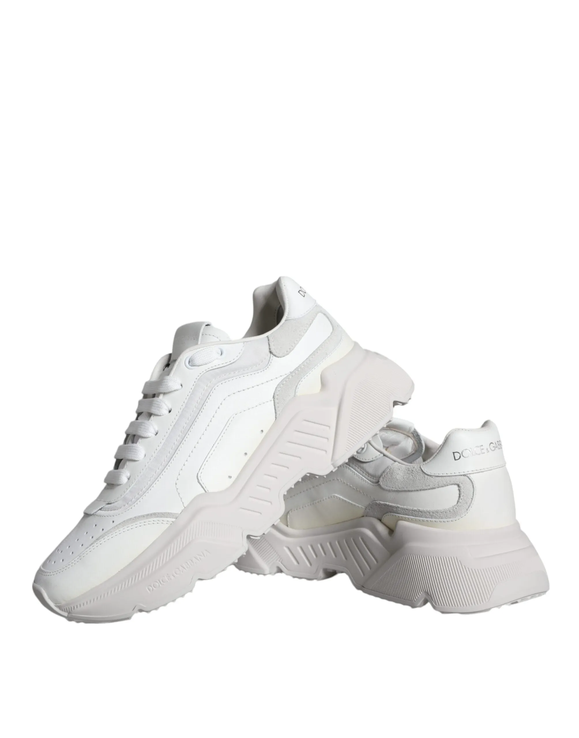 Dolce & Gabbana White DAYMASTER Calf Leather Sneakers Shoes