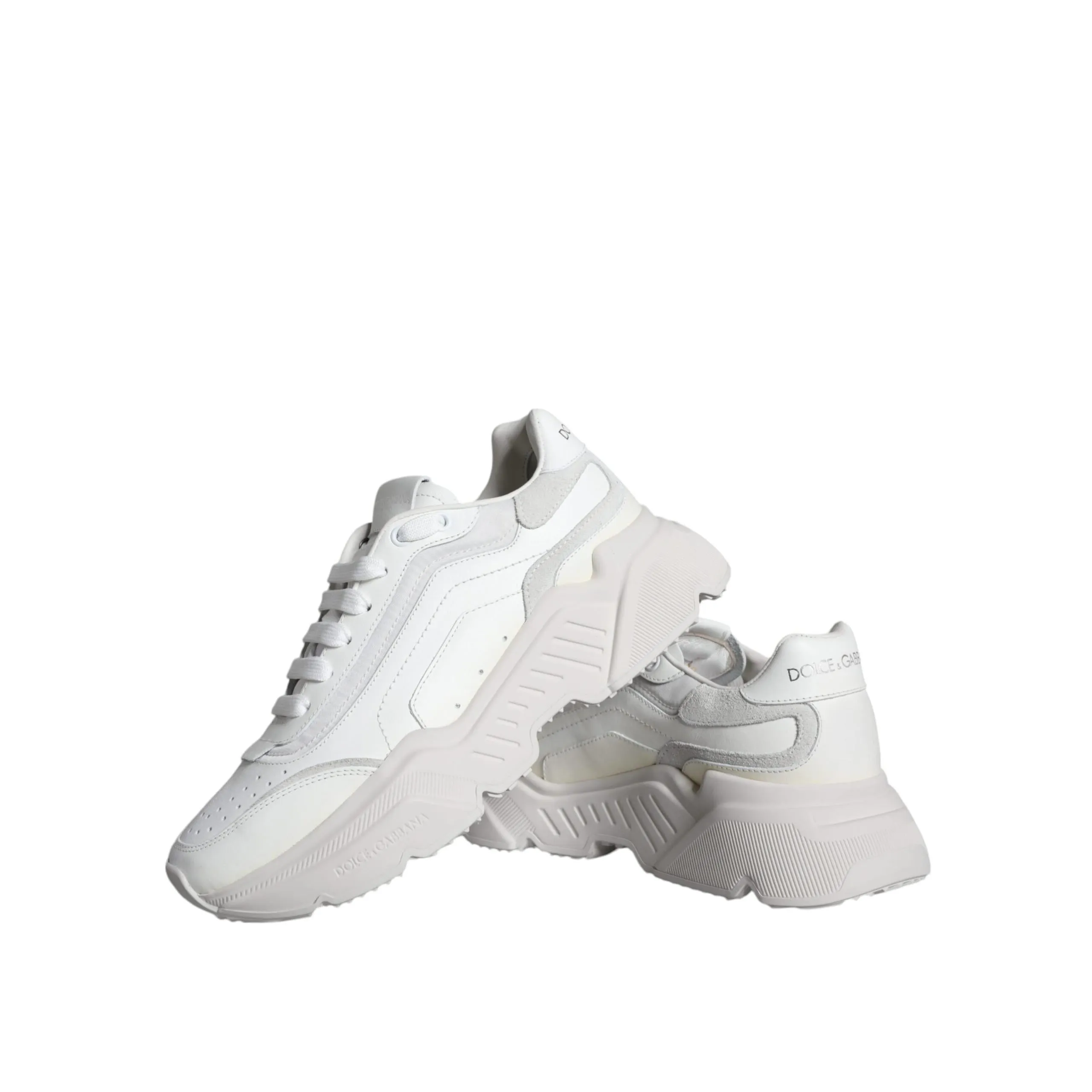 Dolce & Gabbana White DAYMASTER Calf Leather Sneakers Shoes