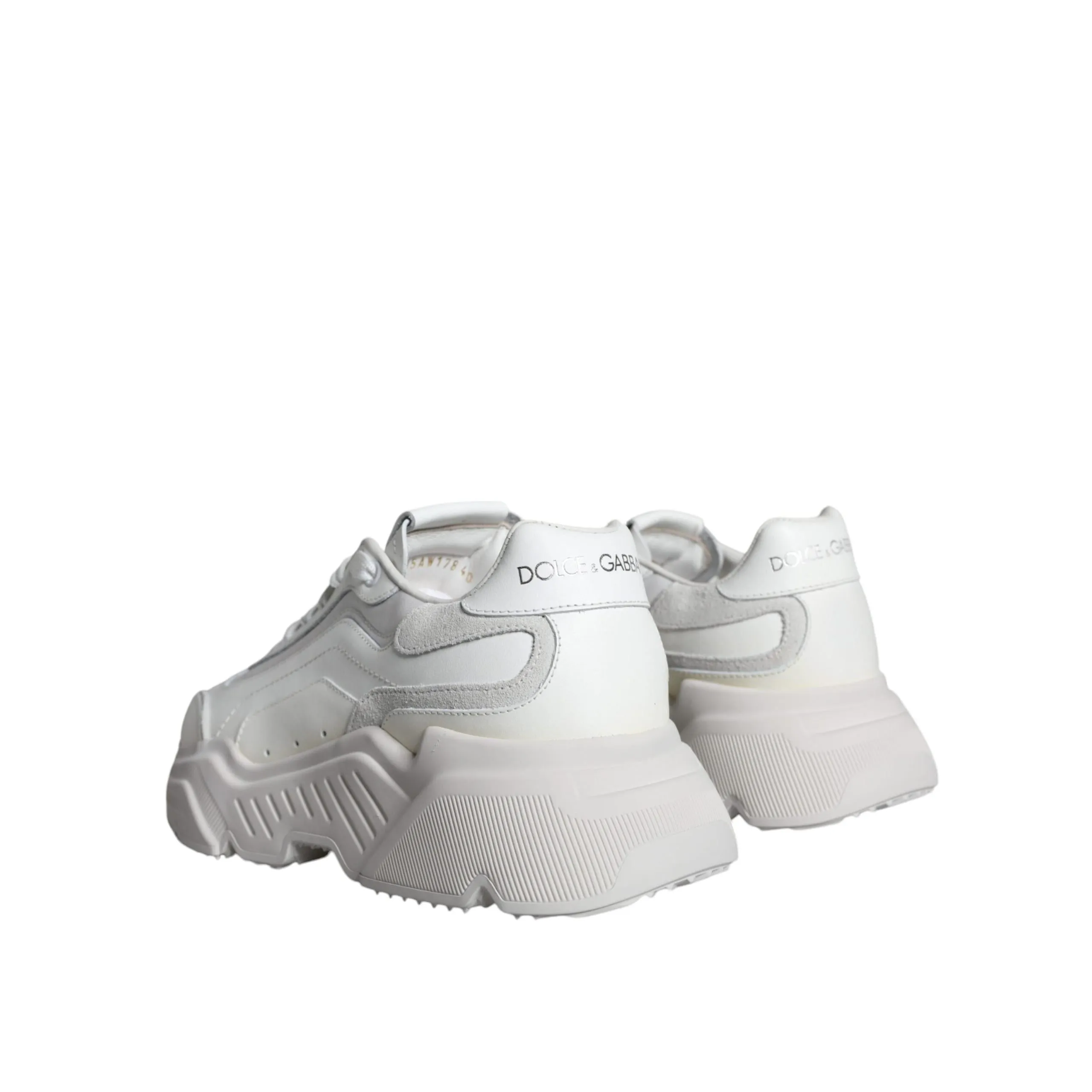 Dolce & Gabbana White DAYMASTER Calf Leather Sneakers Shoes