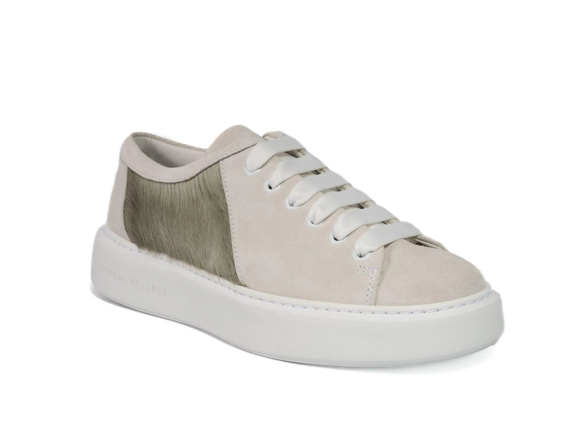 Earth Hair-on-hide Trainer White Suede Leather
