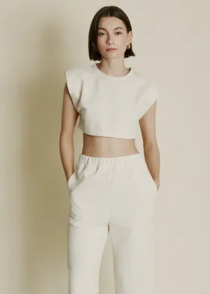 LINNEA WAFFLE KNIT CROPPED TOP