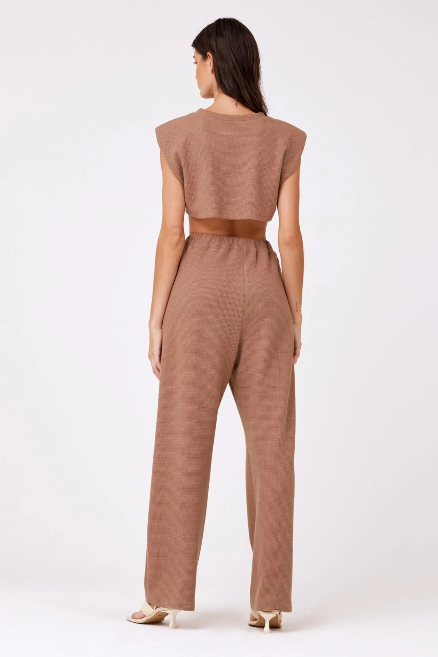 LINNEA WAFFLE KNIT CROPPED TOP