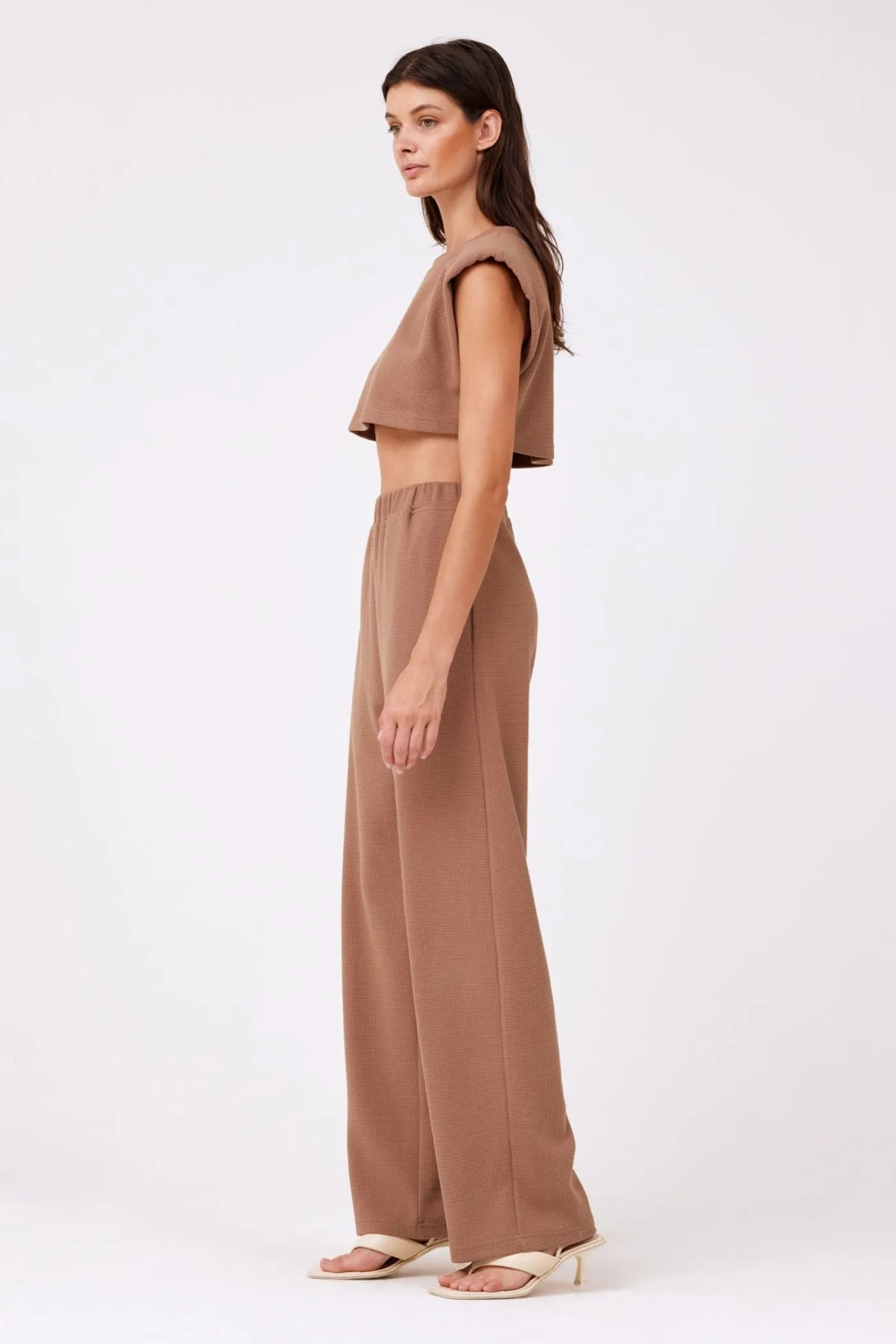 LINNEA WAFFLE KNIT CROPPED TOP