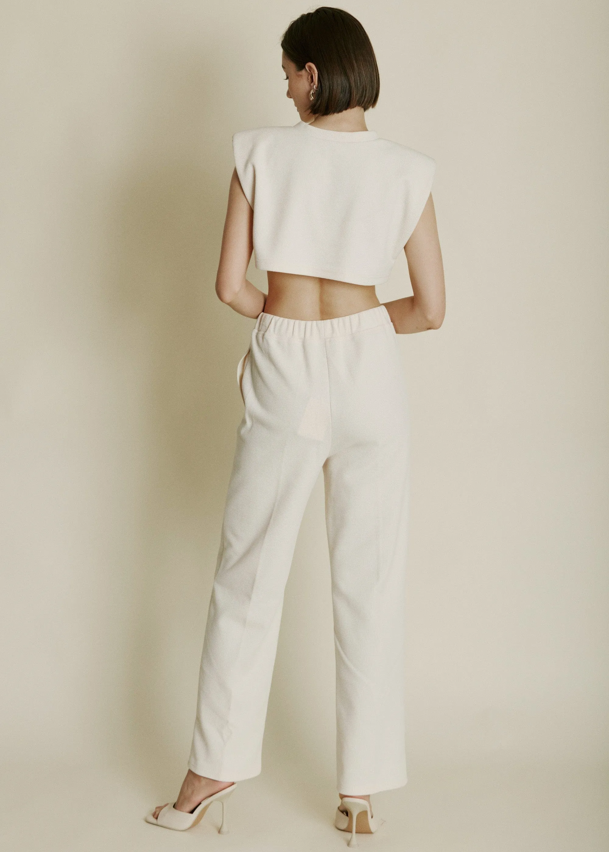 LINNEA WAFFLE KNIT CROPPED TOP