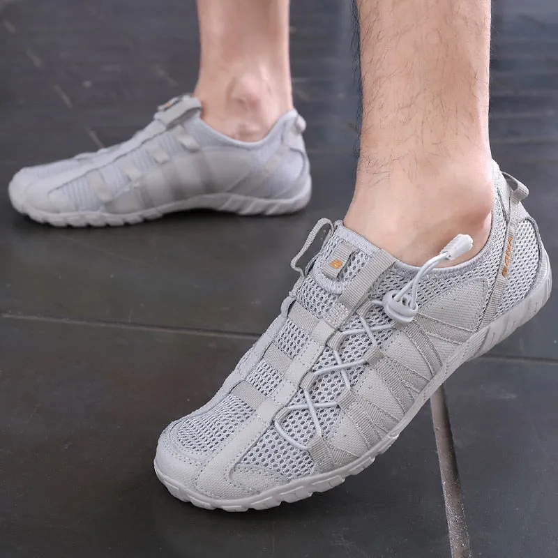 Men Running Shoes Lace Up Athletic